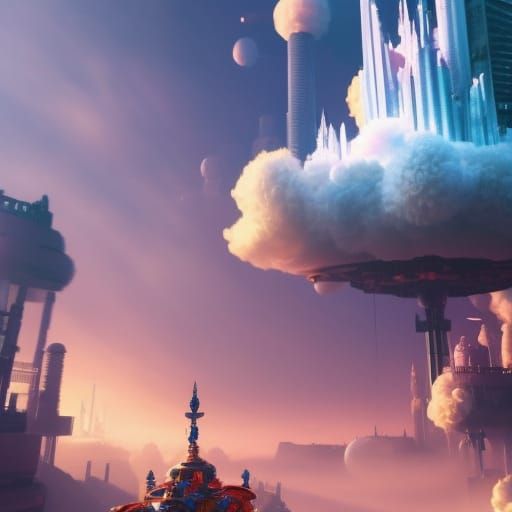 Angelic Heaven Concept Art in Hyper-Detailed Render