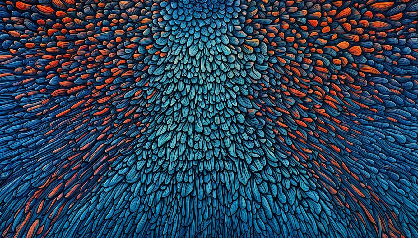 Abstract Goliath Tigerfish Art in Complementary Colors