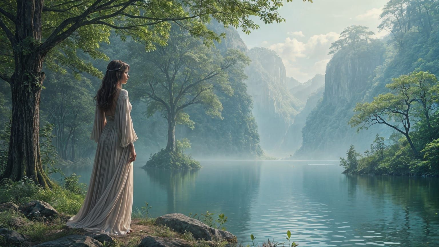 Mystical Woman by Crystal Lake in Surreal Digital Art