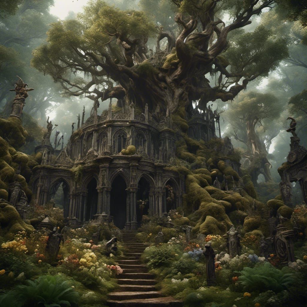 Dark Fantasy Romance Render with Natural Lighting