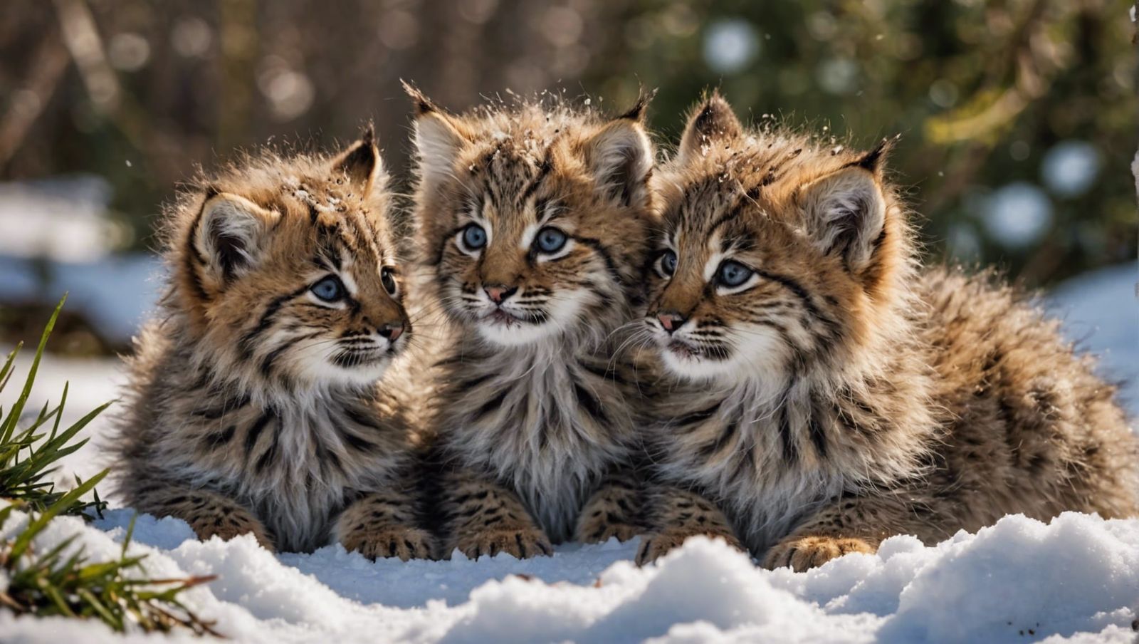 Lynx Cubs Playing in Dandelion Nest: 8k Digital Art