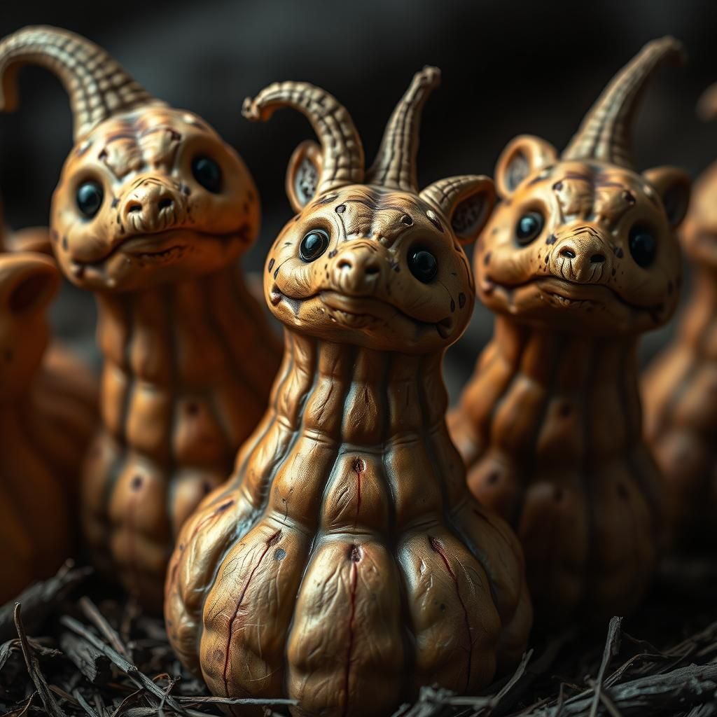 Gourd Animals: Hyperrealistic Dragon Sculptures