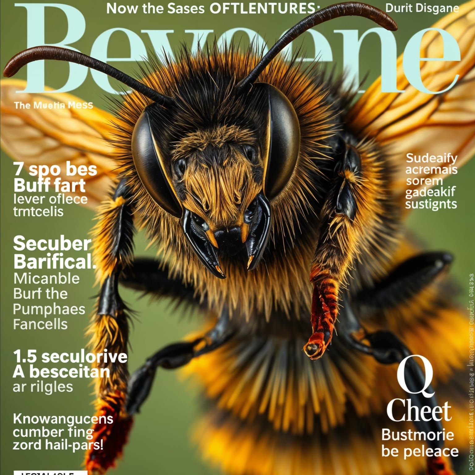 Fashionable Queen Bee on Magazine Cover