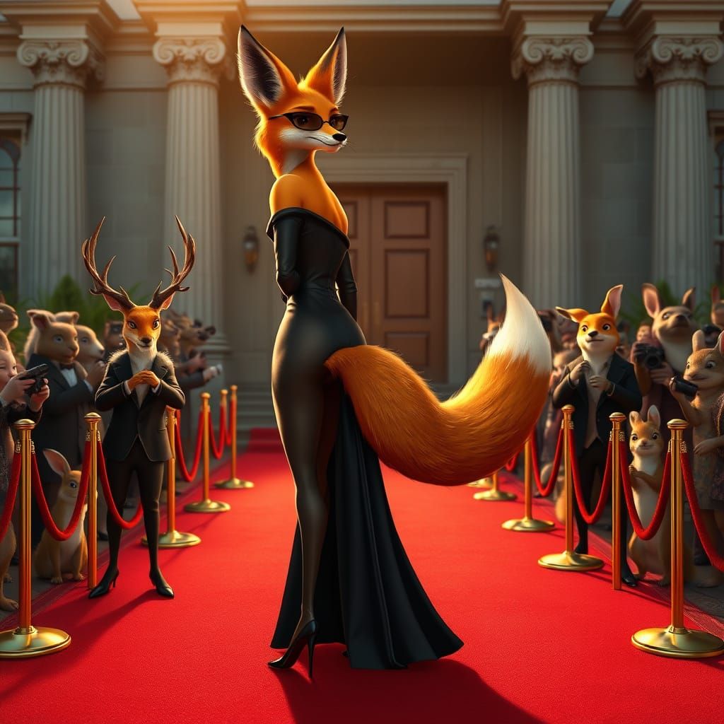 Glamorous Fox on the Red Carpet