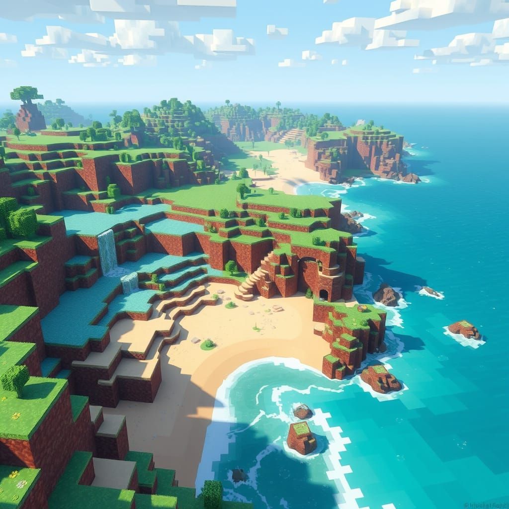 Minecraft au bord de la mer, Minecraft by the sea