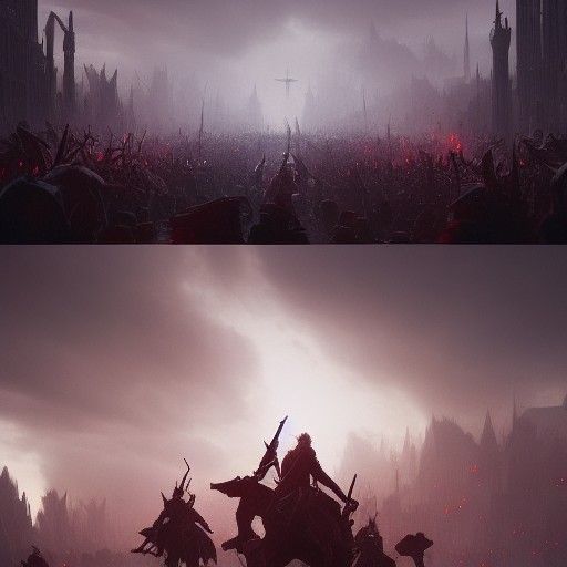Clans Marching to War: Dark Fantasy Concept Art