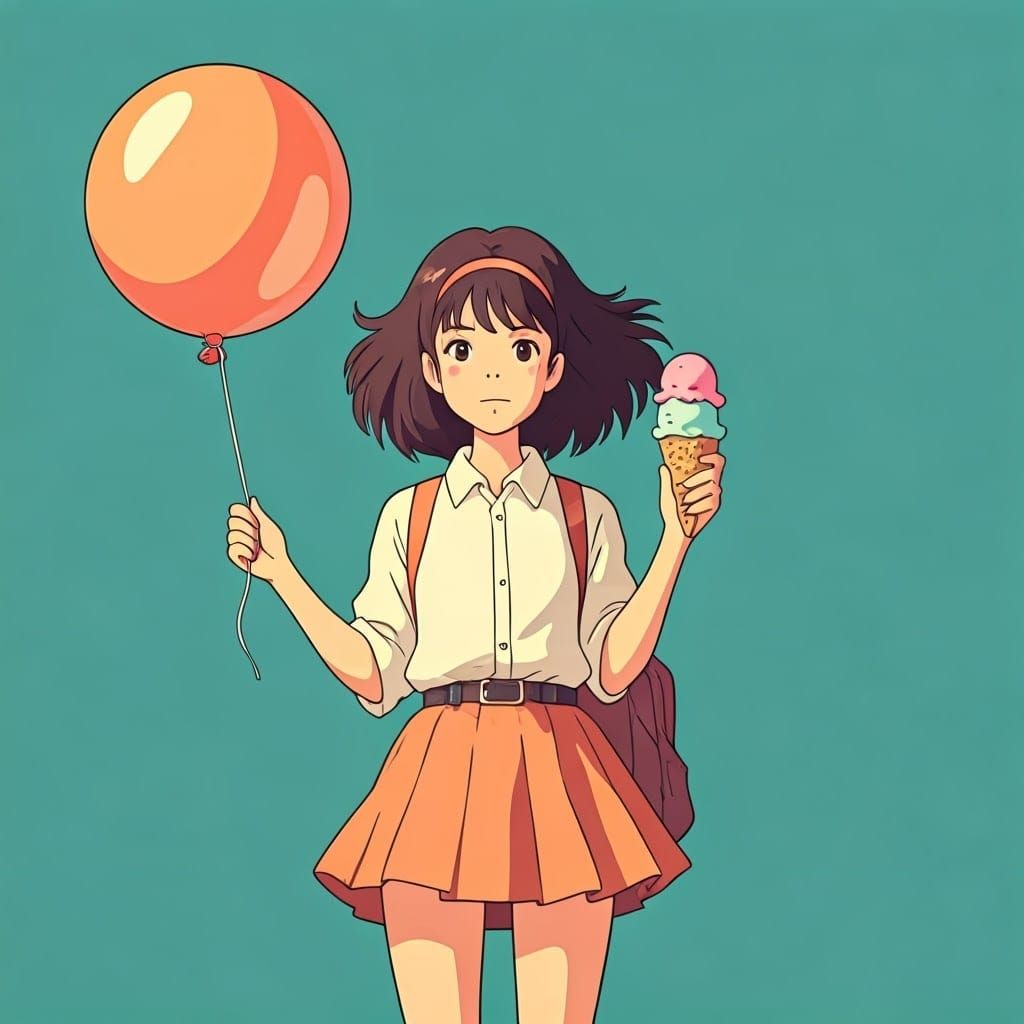 Studio Ghibli style art.