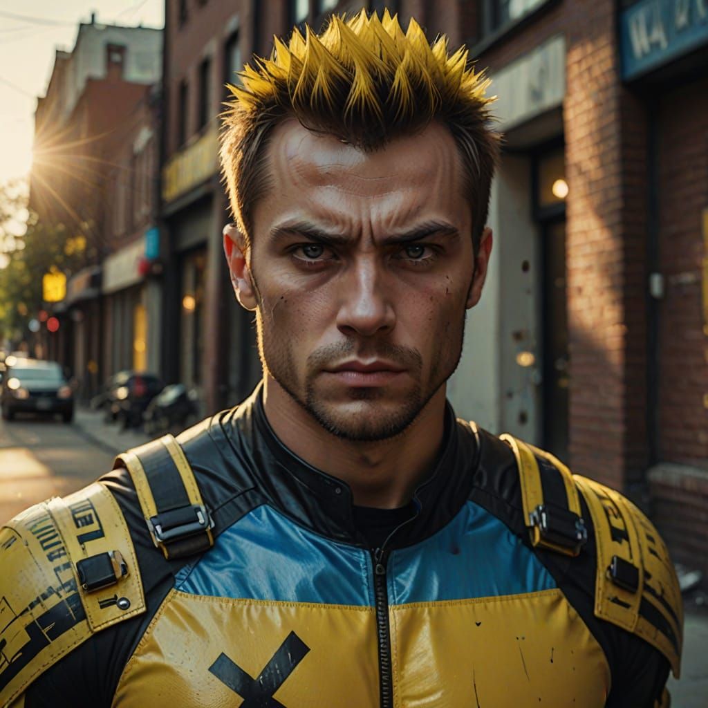 Russian Superhero Portrait in Hyperrealistic Style