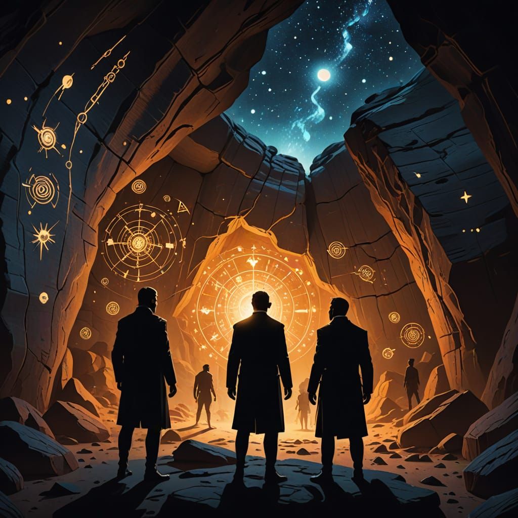 Men in Black Discover Astrology Cave Paintings