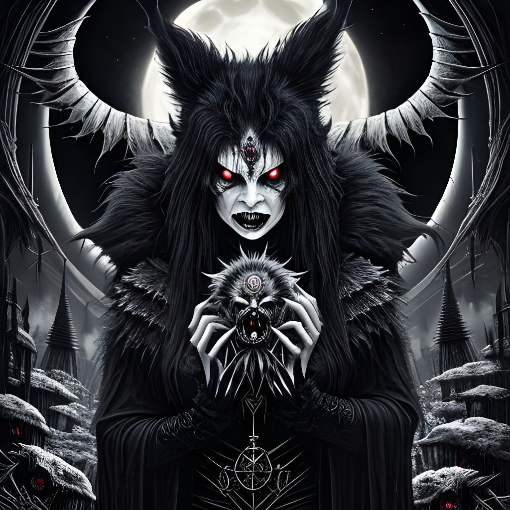 Terrifying Creature of the Night in Horror Style