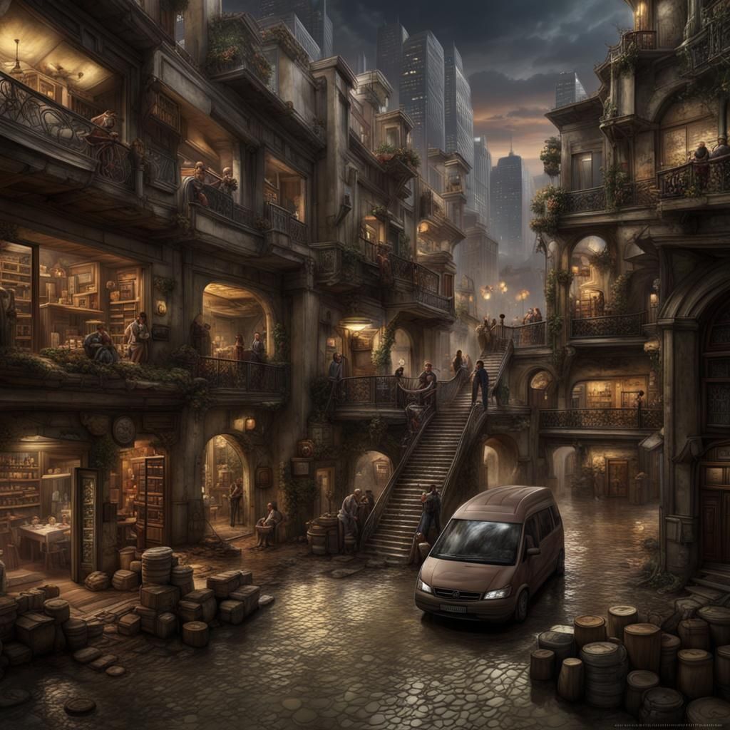 ERP System Management: Detailed Matte Painting