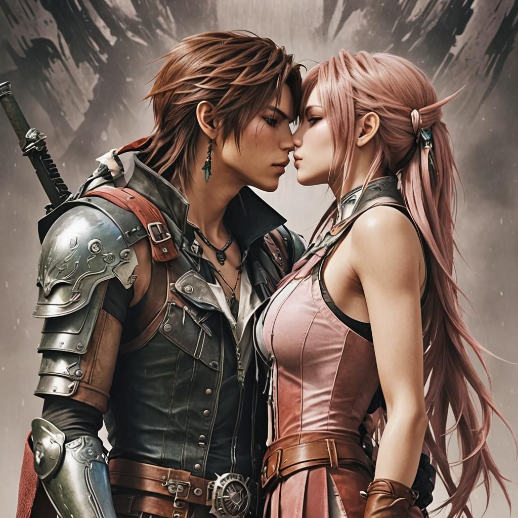 Romantic Kiss in Final Fantasy XIII Style