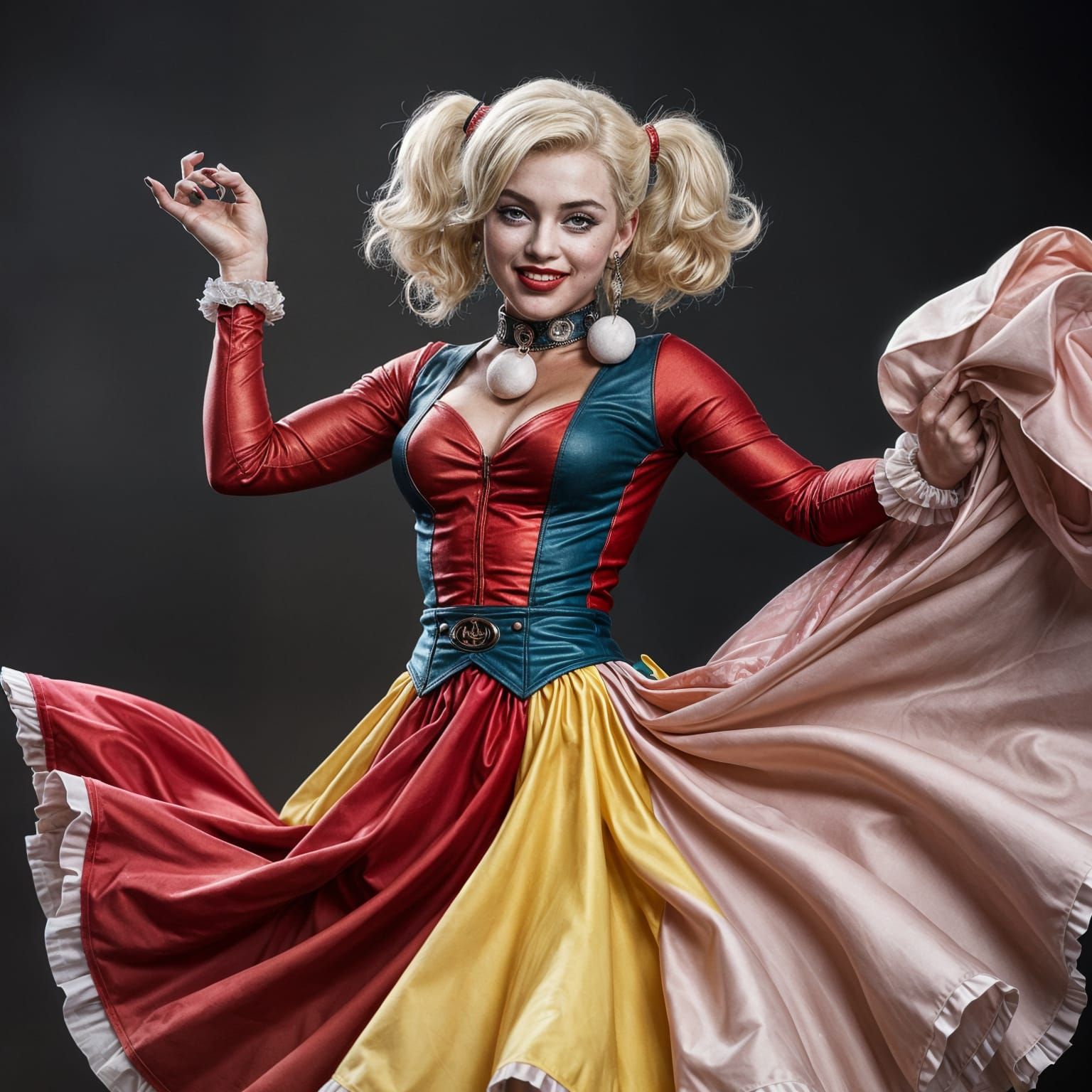 Harley Quinn as Marilyn Monroe: Hyperrealistic Portrait