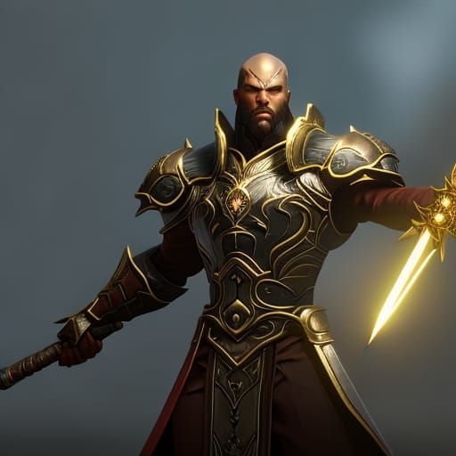 Paladin in Dark Fantasy Style, 8K Resolution