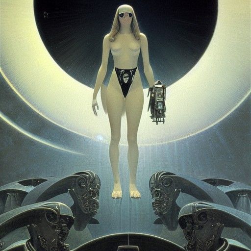 Retro Sci-Fi Roman Pin-Up in Hyperrealism