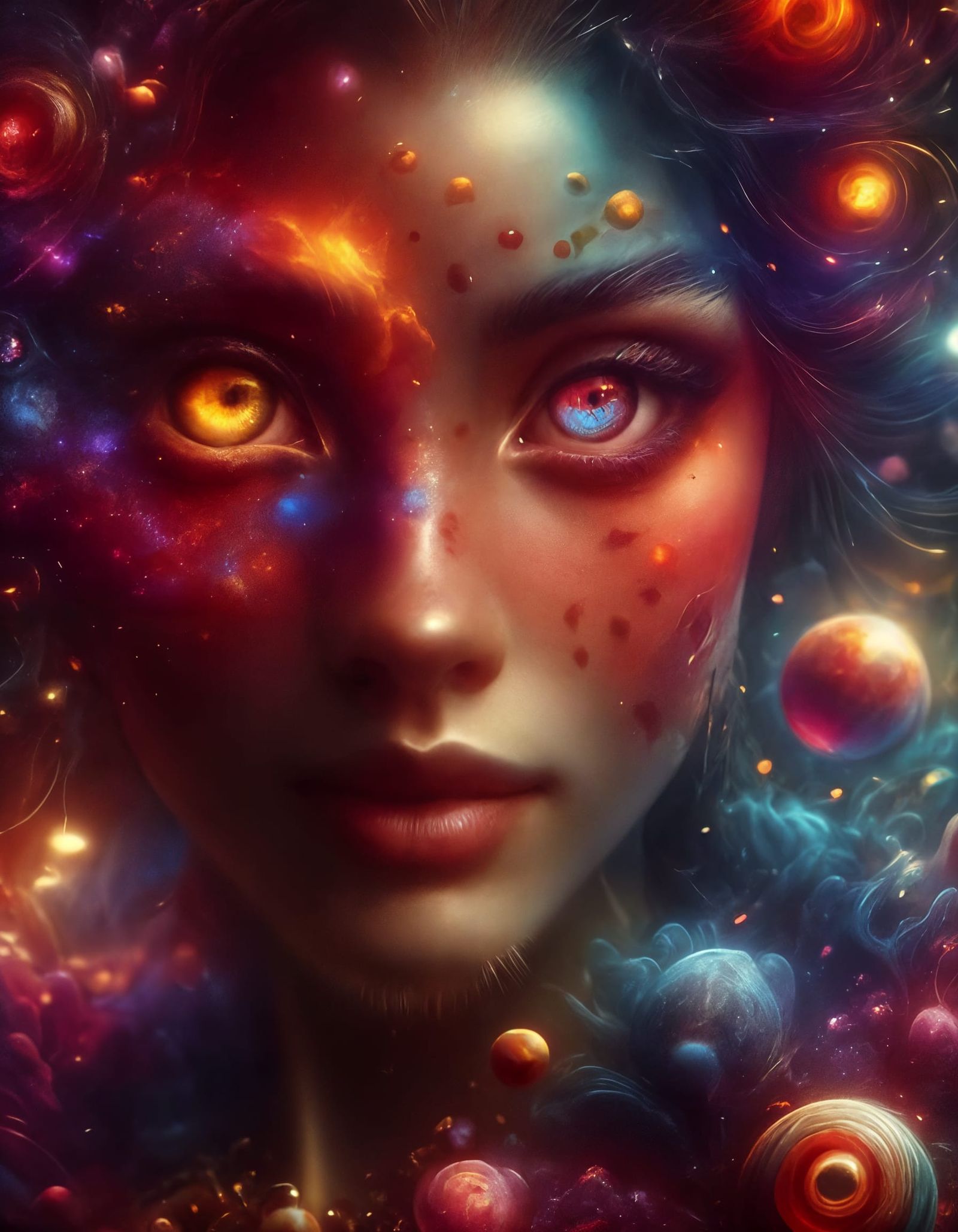 Planetary Woman: Surreal Pop Art Illustration