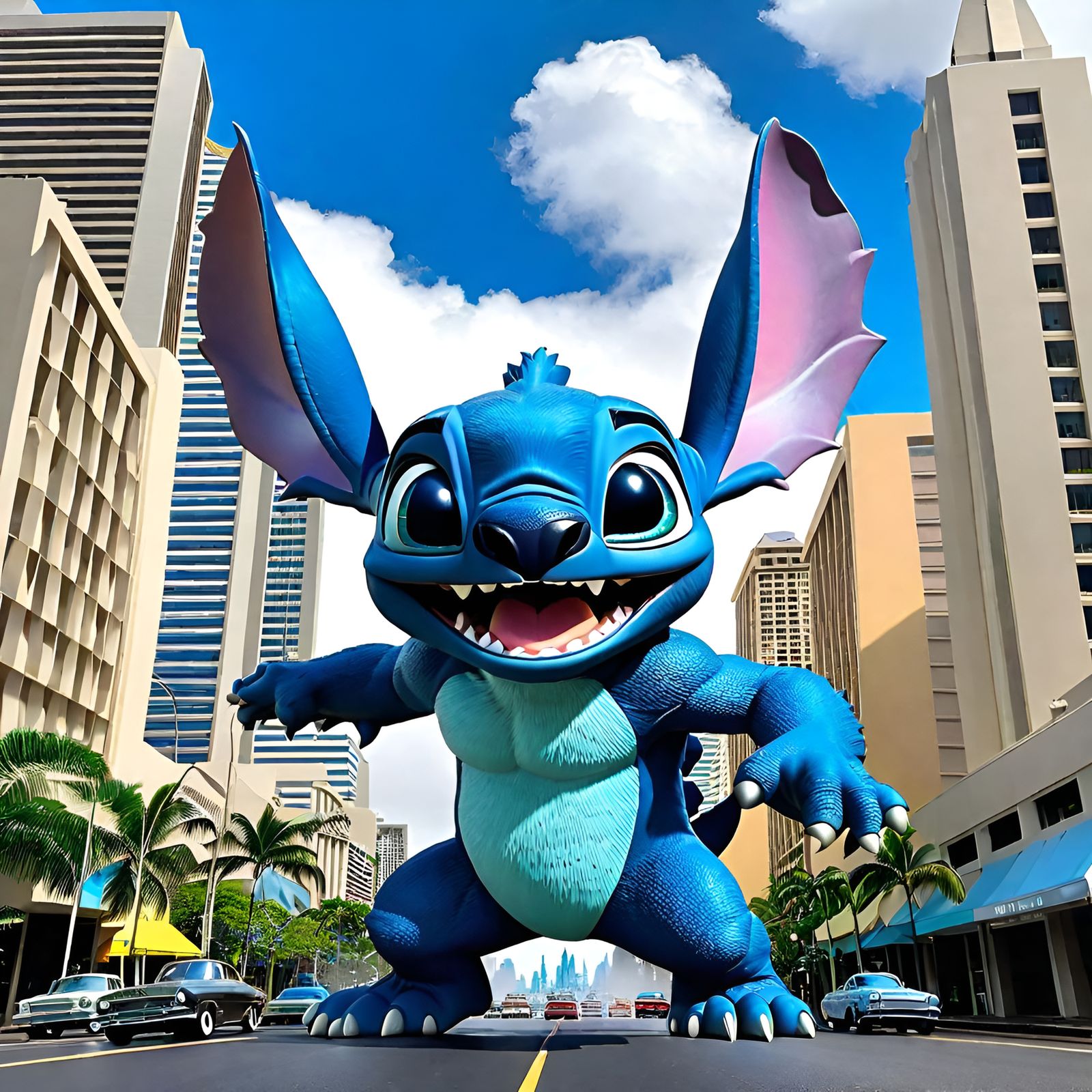 Kaiju Stitch Rampages Through Honolulu