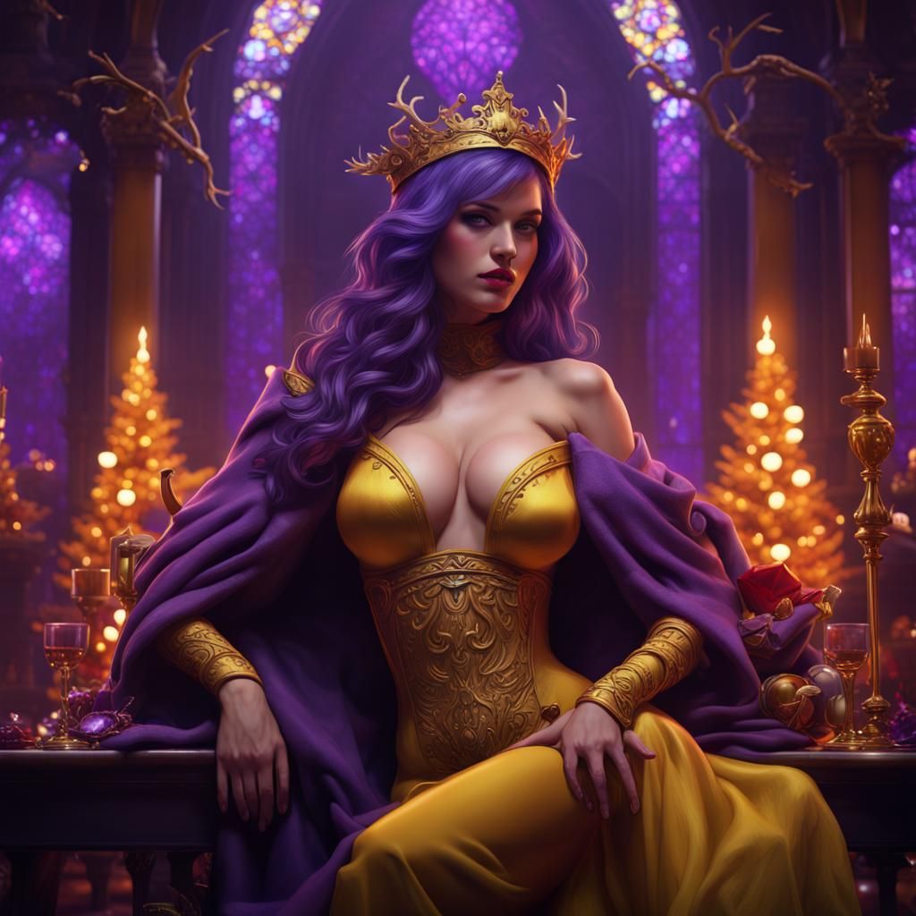 Dark Fantasy Femdom Christmas Concept Art