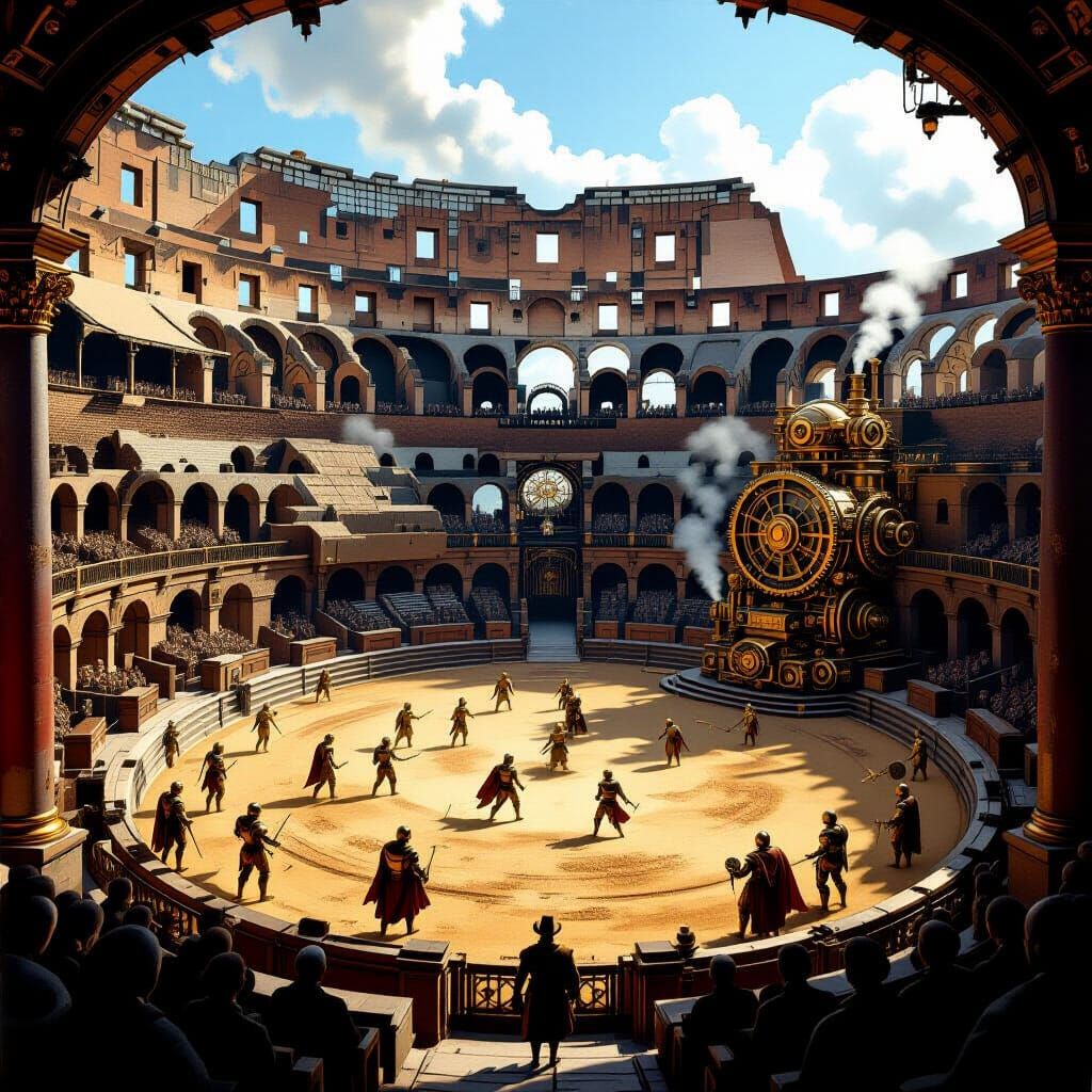 Steampunk Coliseum: Automatons in Gladiatorial Combat
