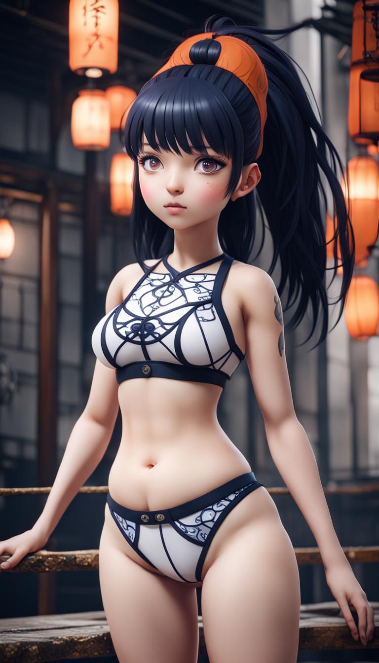 Hinata Hyuga Detailed Matte Painting