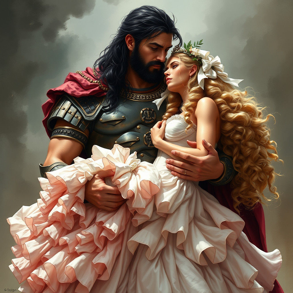 Gladiator Bride in Fantasy Art Style