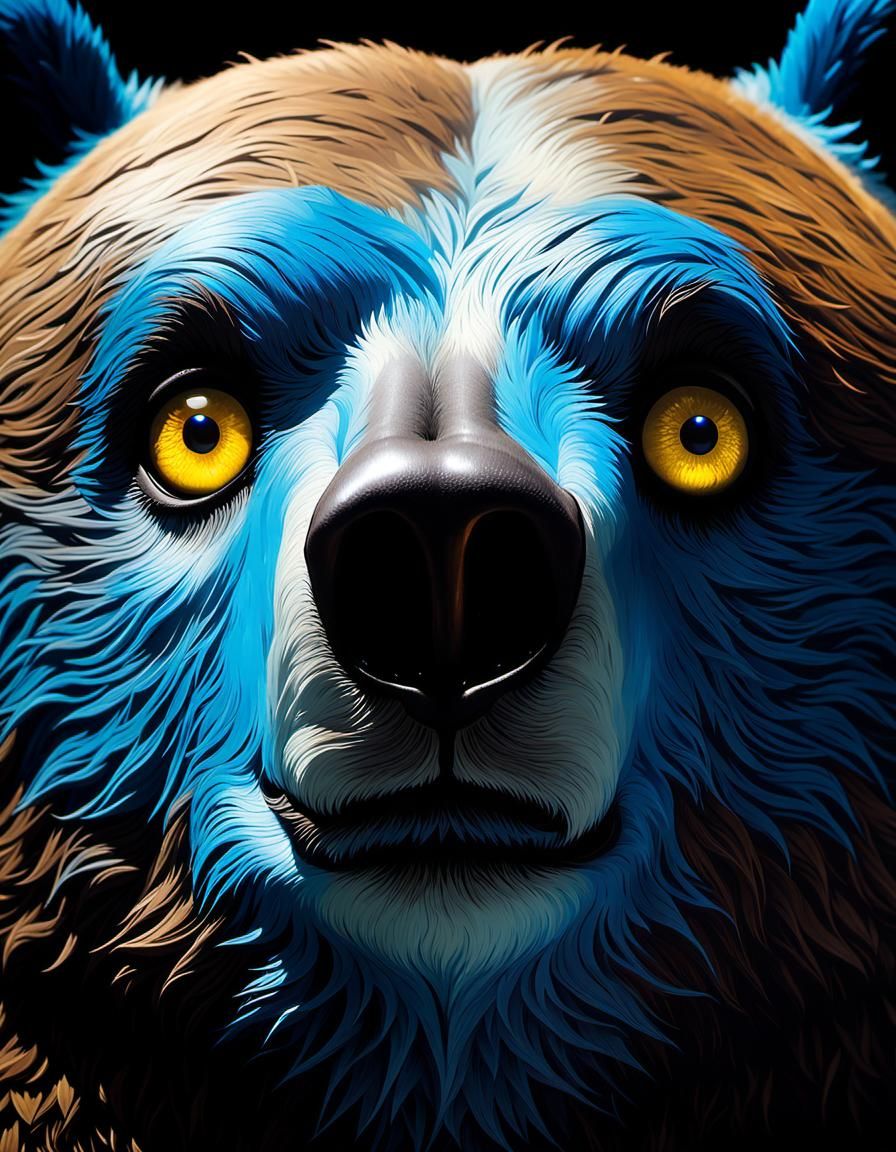 Demonic Cyborg Bear in Volcanic Hyperspace