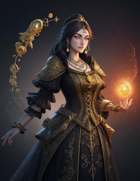 Baroque Heirloom Necklace with Citrine and Topaz