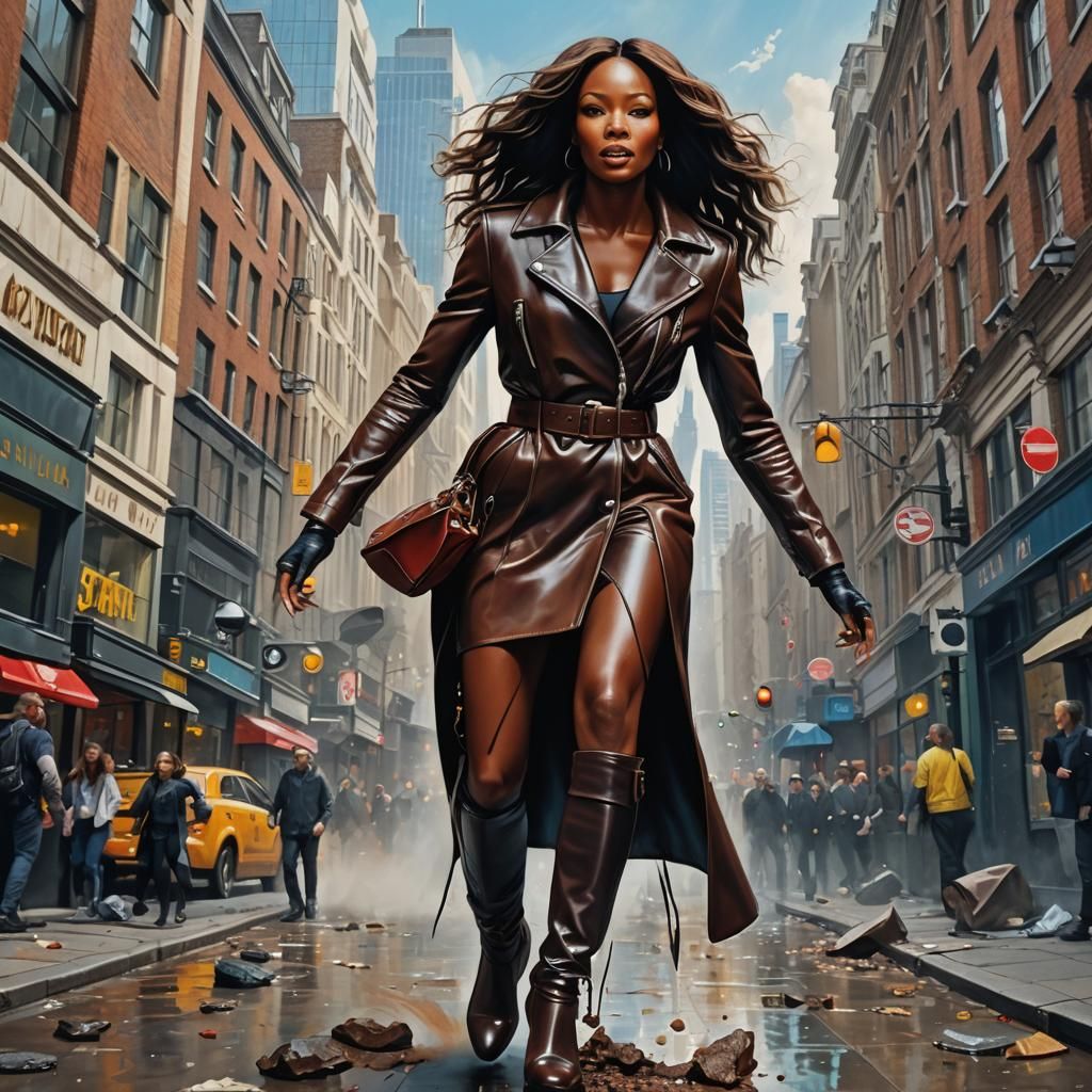 Naomi Campbell Giantess Stomps Through London: Hyperrealisti...