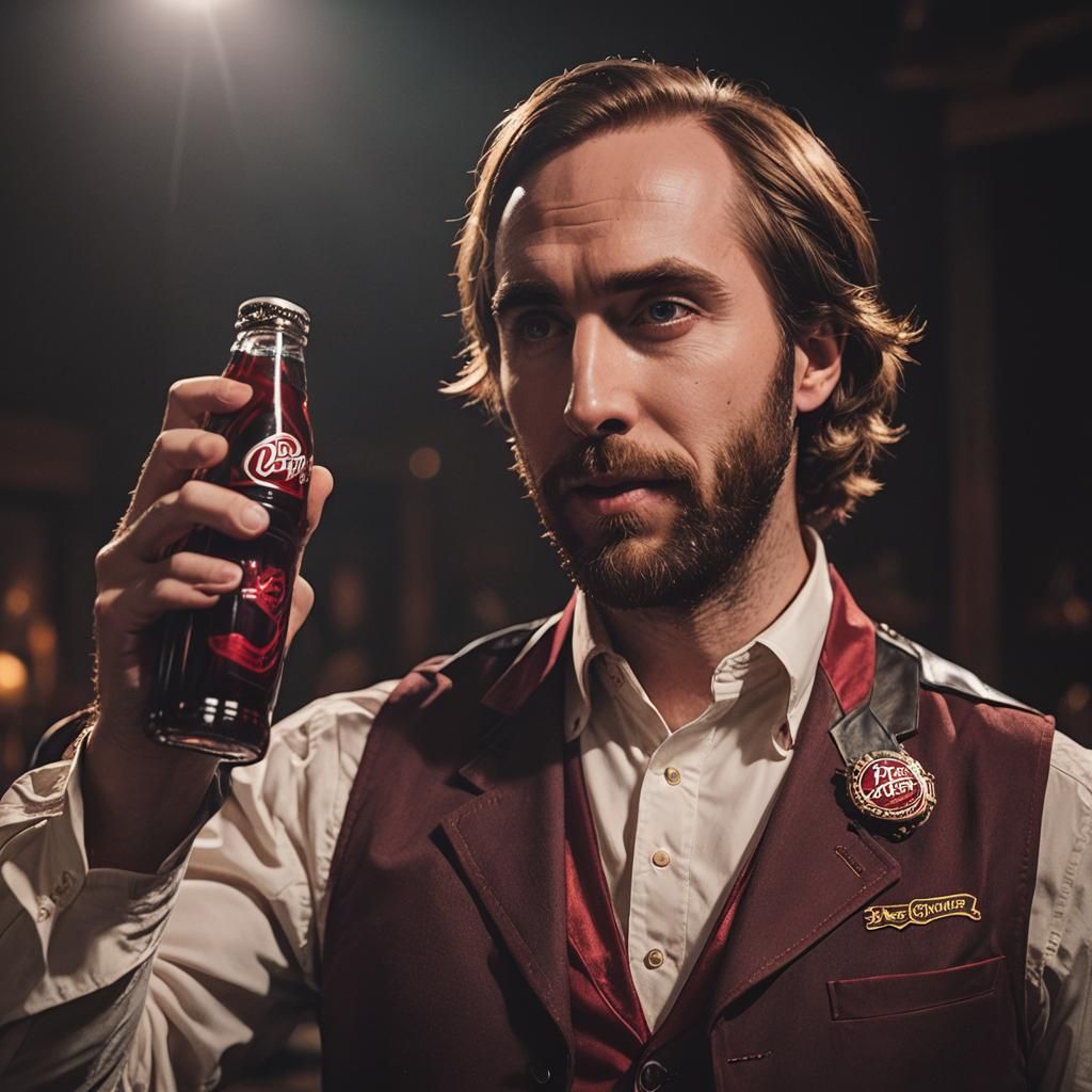 Asmongold's Dramatic Dr. Pepper Film Still