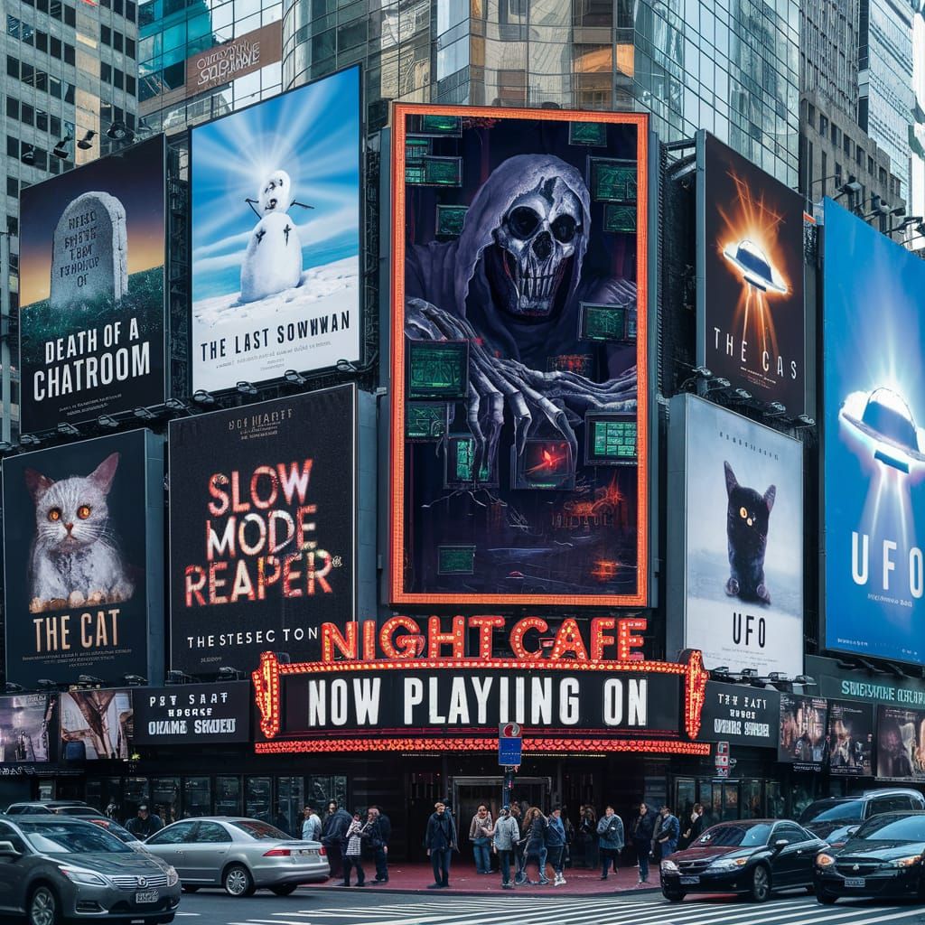 Times Square Theater Movie Poster Billboards