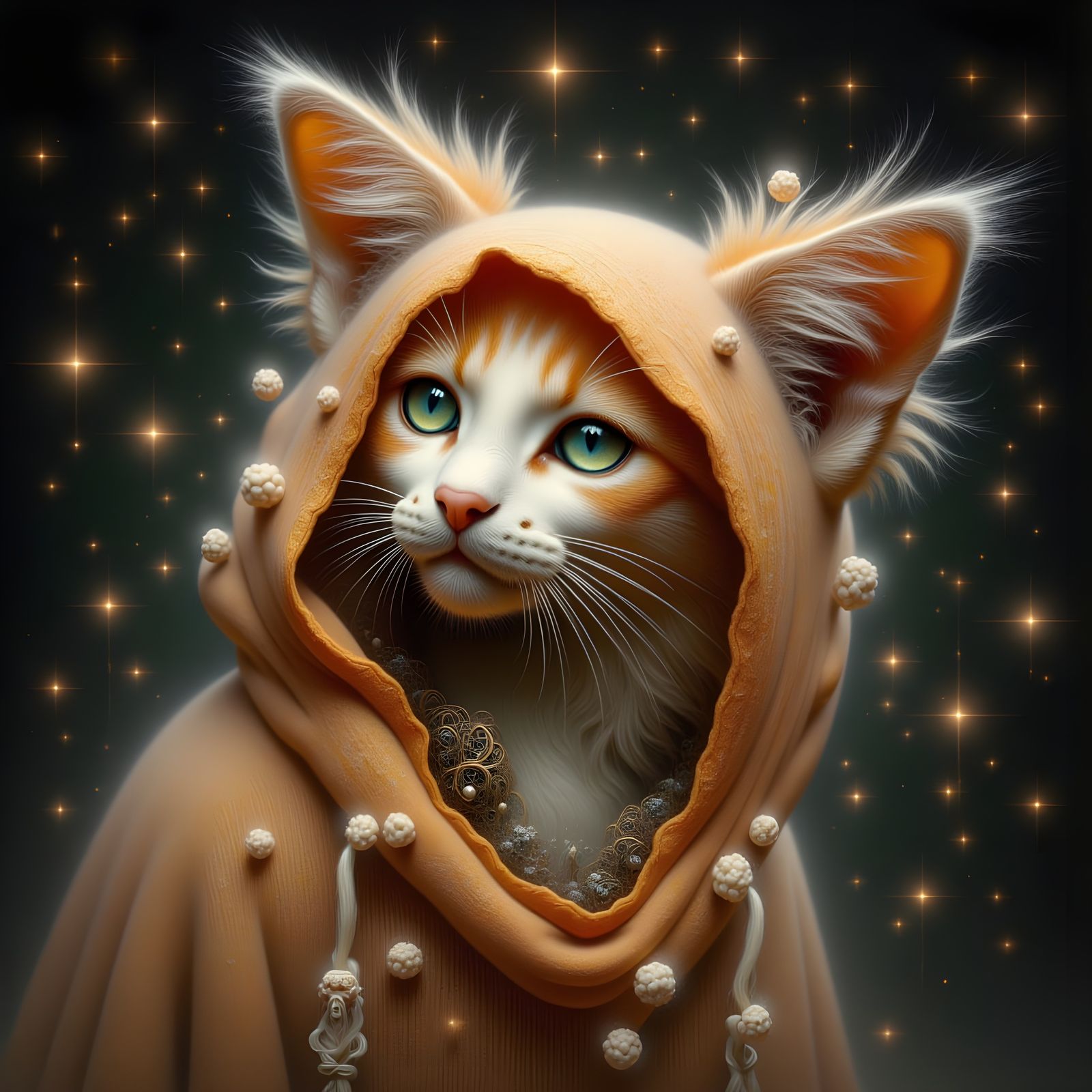 Orange Kitten with Angel Wings