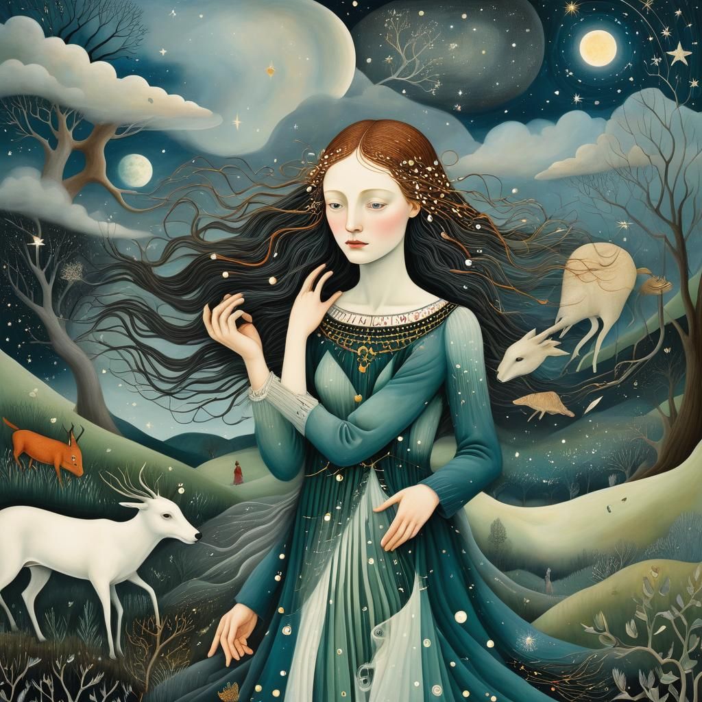 Ethereal Mindscape: Surreal Concept Art in Mixed Media