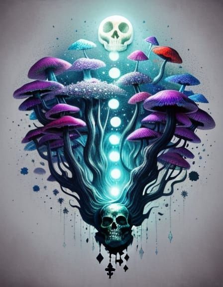 Whimsical Dreamscapes of Topsy-Turvy Skulls