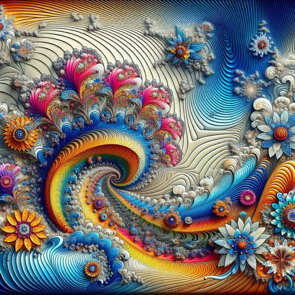 Abstract Fractals: Spring Showers Bring May Flowers