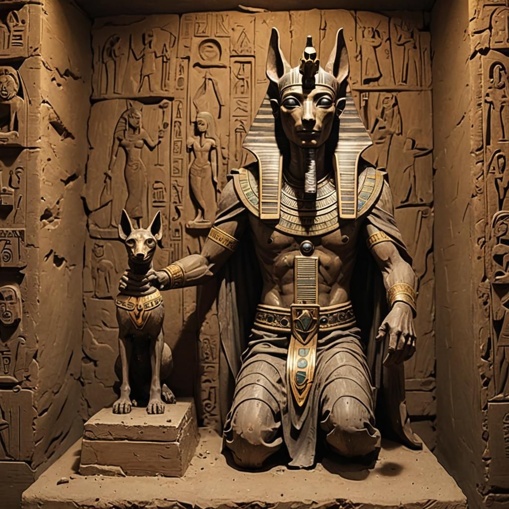 Mummified Horror Guardian of Anubis Tomb