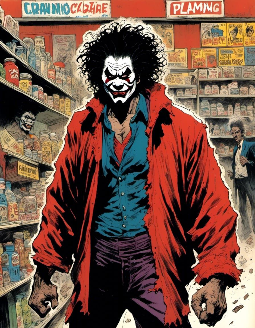 Ruthless Gang Member Looting Store, Comic After Dark