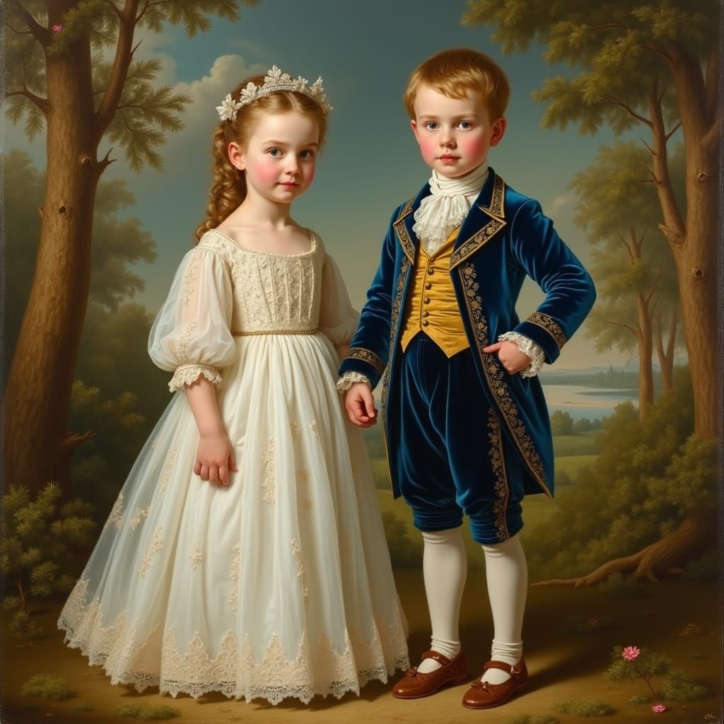 Classic Childhood Portrait in Old Master's Style