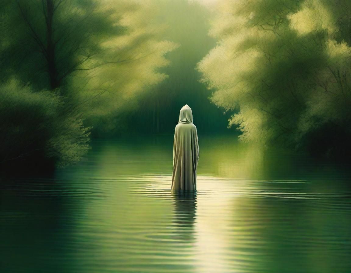 Dreamlike Surrealism: Lone Figure by Serene River