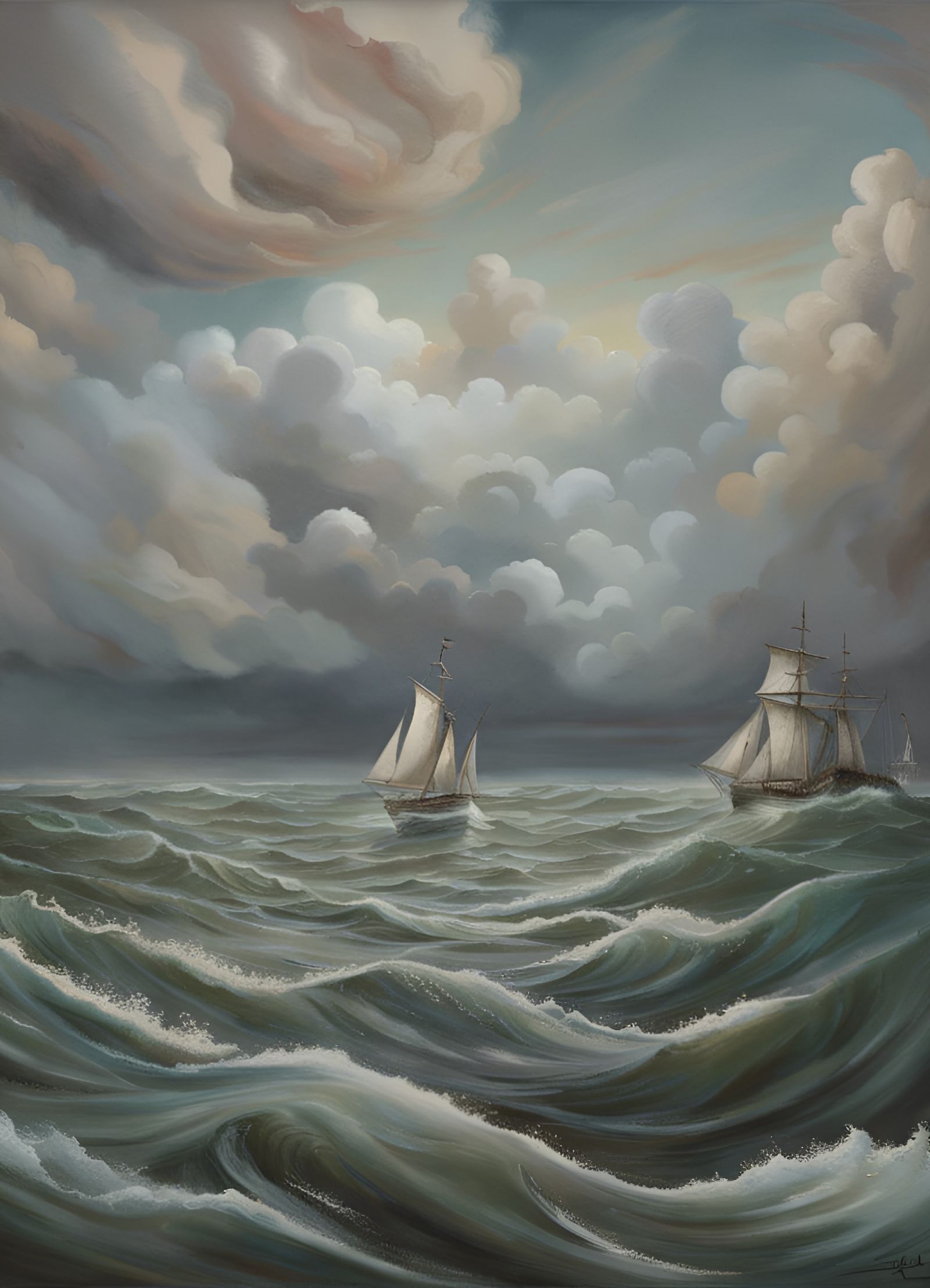 Surreal Heart Ocean: Storms, Tides, and Hidden Pearls