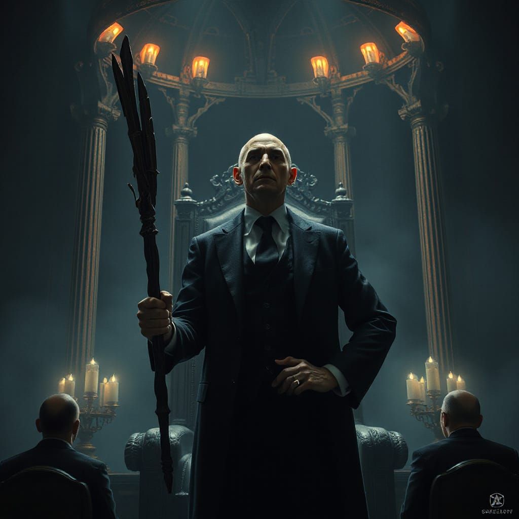 Sinister Villain Controls Minds in Ominous Throne Room