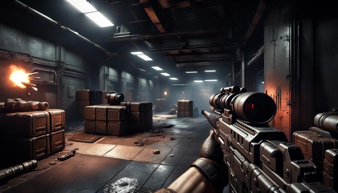 Gritty Industrial City Boomer Shooter in 8K