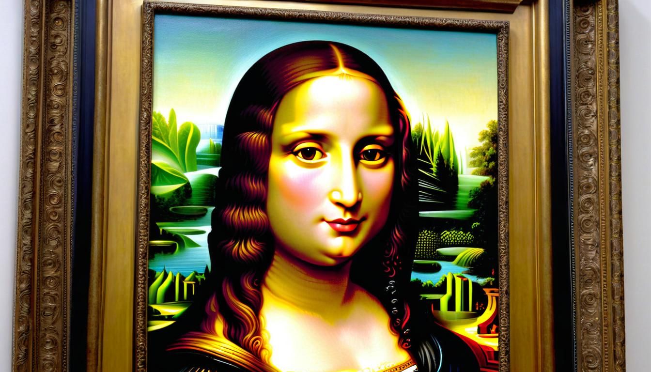 Mona Lisa with Googly Eyes: Hyperrealistic Rendering