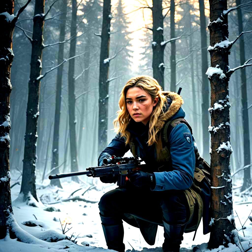 Florence Pugh as Sniper Wolf Digital Art
