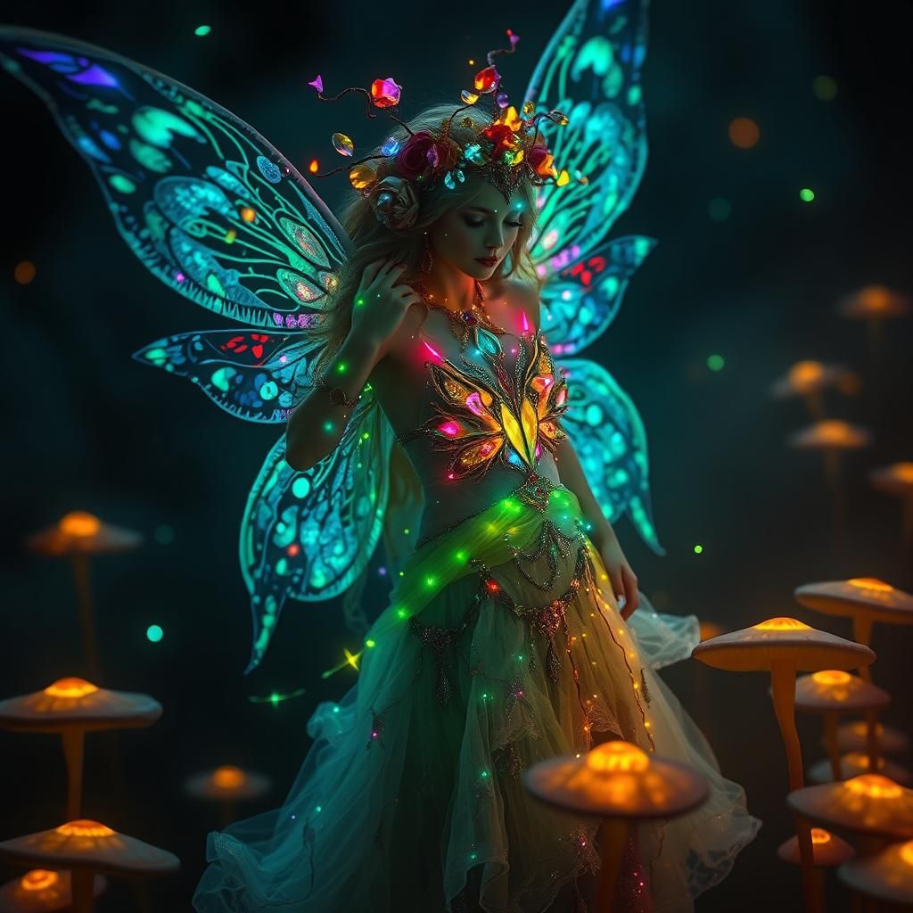 Mystical Romani Fairy in Ethereal Forest