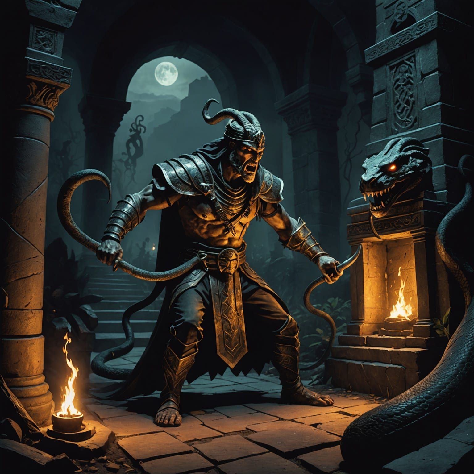 Snake King's Haunted Tomb Attack