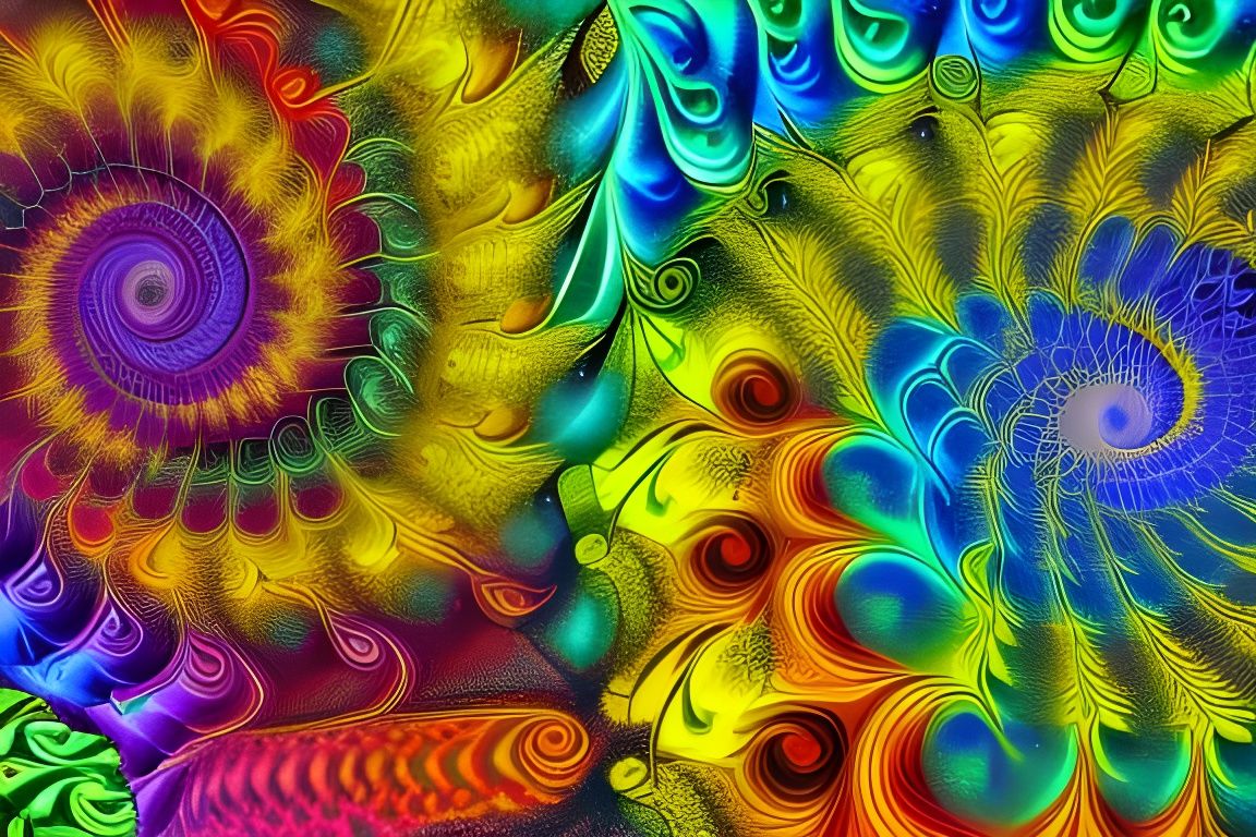Psychedelic Fractal Patterns Inspired by Nature