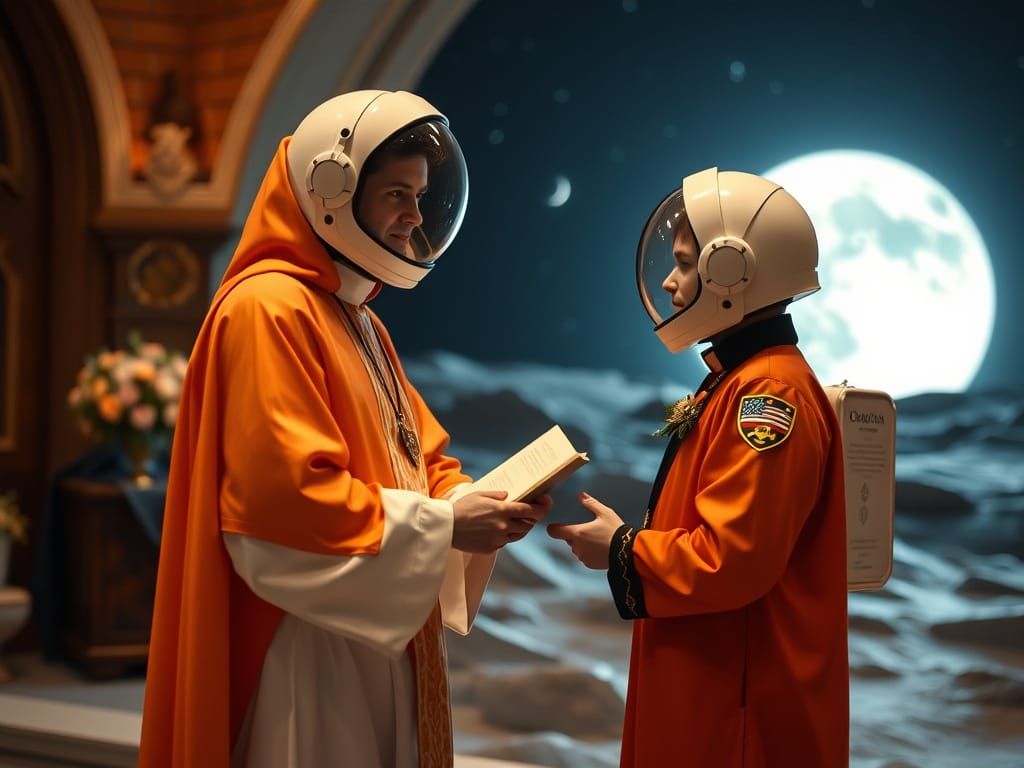 Space Cowboy Wedding Vows on the Moon