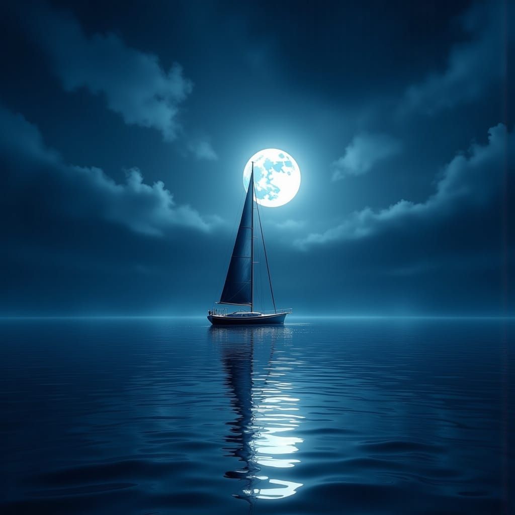 Blue sailing