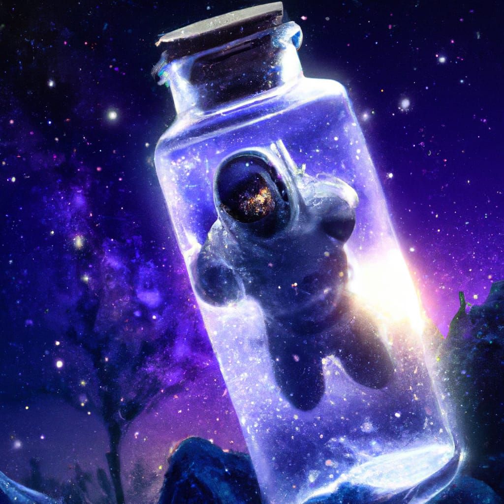 Astronaut in a Bottle: Digital Art Masterpiece