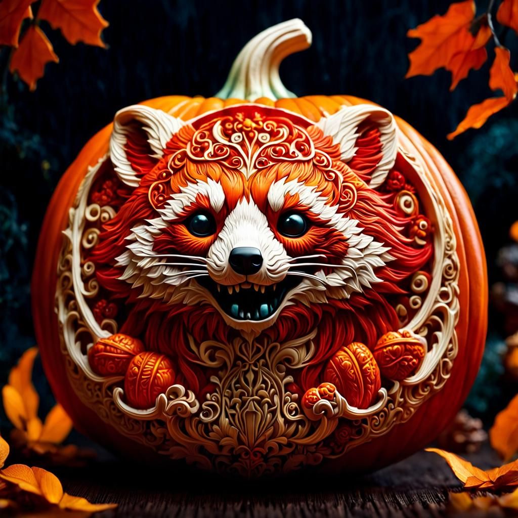 Red panda pumpkin.